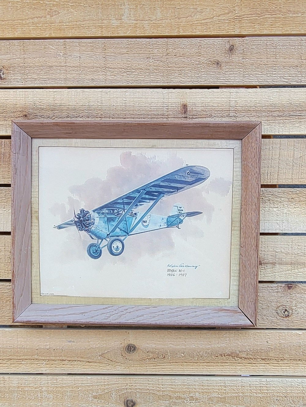 Vintage Framed Print: United Airlines Ryan M-1 (1926-1927) by Nixon Galloway